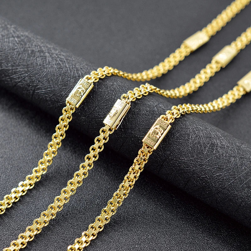 ZEADear Jewelry 2022 18K Gold Plated Small Size Dubai Necklace With Chain For Men Women Hip Hop Necklace Wholesale Accessaries