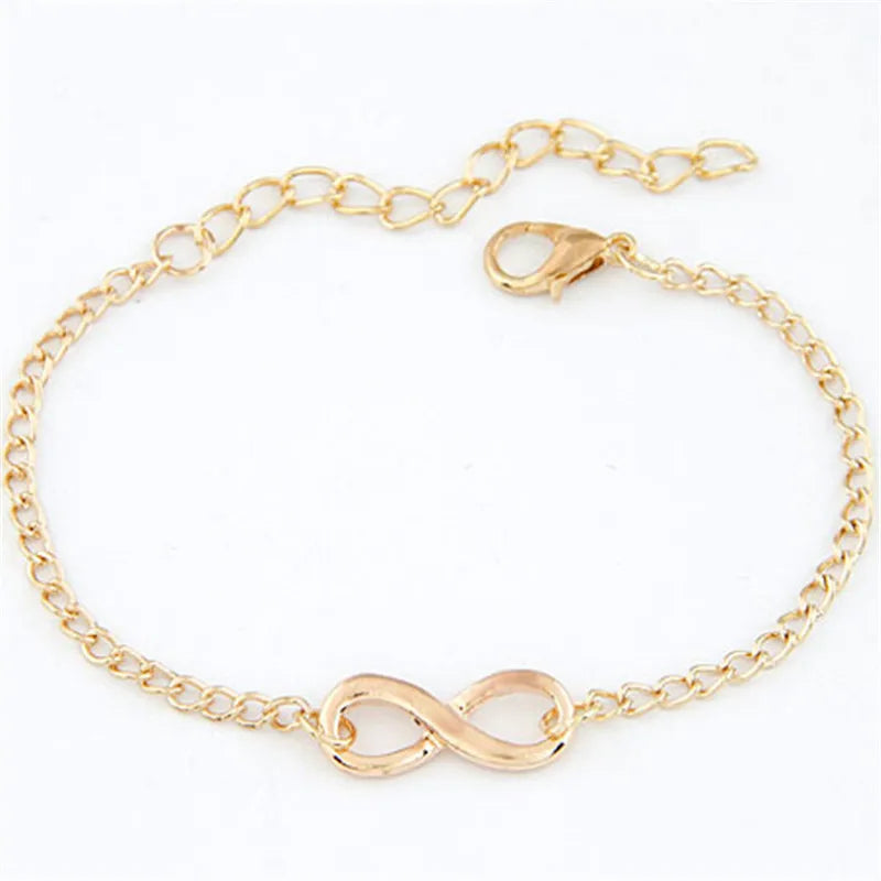 L117 Fashion Pulseras Bijoux New Women 8 Infinity Bracelet For Men Jewelry Girl Gift Charm Bangles Pulseiras