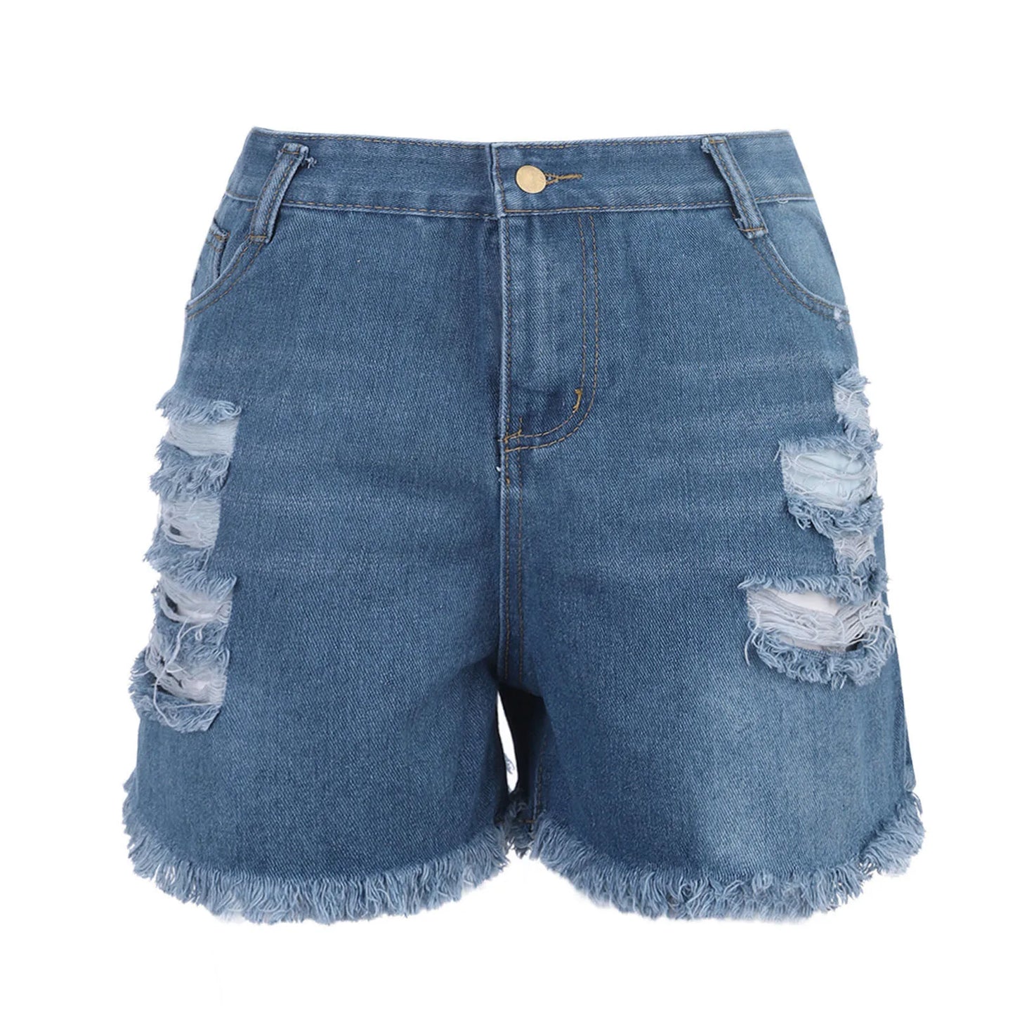 Summer Shorts Jeans For Women Sexy Jeans High Waist Slim Hole Shorts Pants Old Broken Style Denim Jeans Pantalones De Mujer