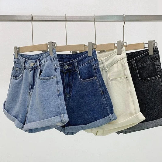 Shorts Women Denim Vintage Summer Basic Simple All-match Hot Sale High Waist Leisure Ulzzang Ladies Streetwear Chic Classic Ins