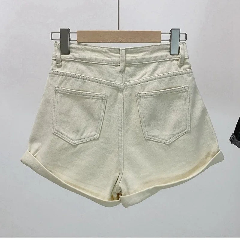 Shorts Women Denim Vintage Summer Basic Simple All-match Hot Sale High Waist Leisure Ulzzang Ladies Streetwear Chic Classic Ins